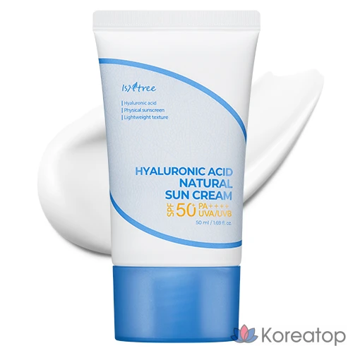 Натуральный солнцезащитный крем Isntree с гиалуроновой кислотой SPF50+ PA++++, 1 шт., 50 мл