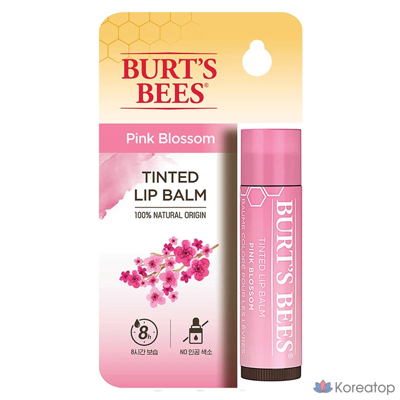 Тонированный бальзам для губ Burt's Bees, оттенок «Розовый цветок», 4,25 г, 1 шт.