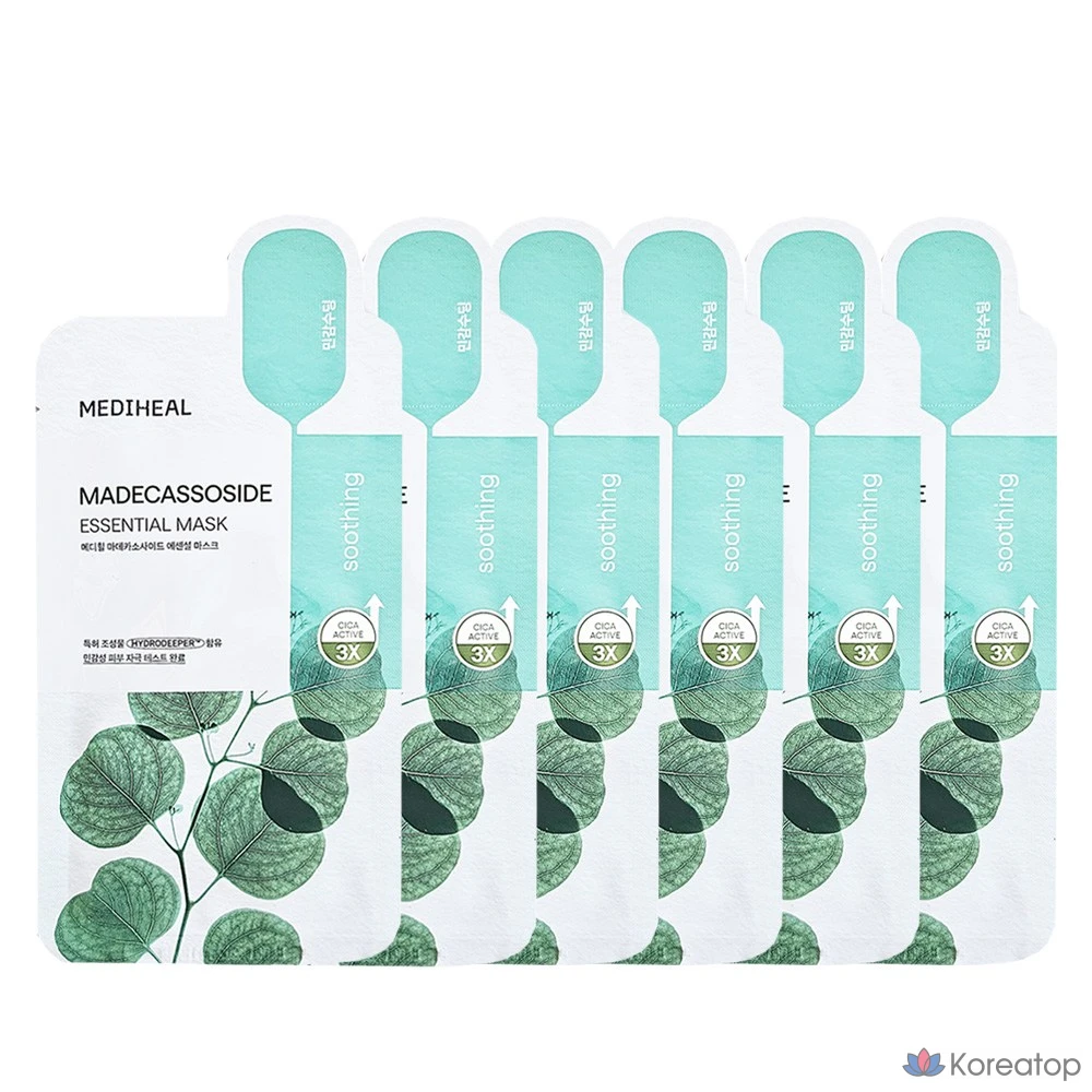 Mediheal Essential Madecassoside Whitening Functional Trace Repair Mask, 6-pack, 1 упаковка