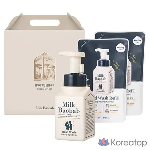 Набор из 2 флаконов жидкого мыла для рук Milk Baobab Family, аромат апельсина, 1 шт.