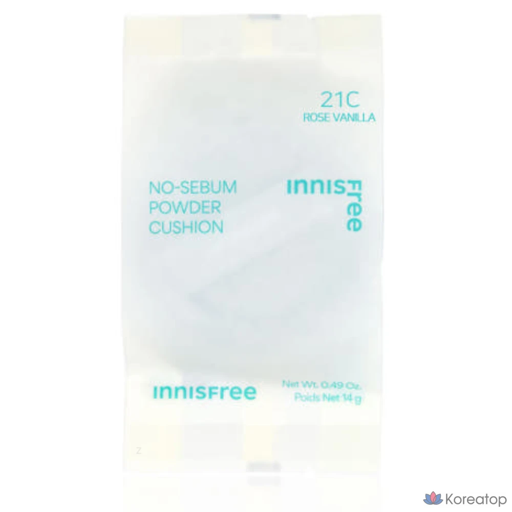 Сменный блок пудры-кушона Innisfree No-Sebum Powder Cushion, 14 г, 21C (роза и ваниль), 1 шт.