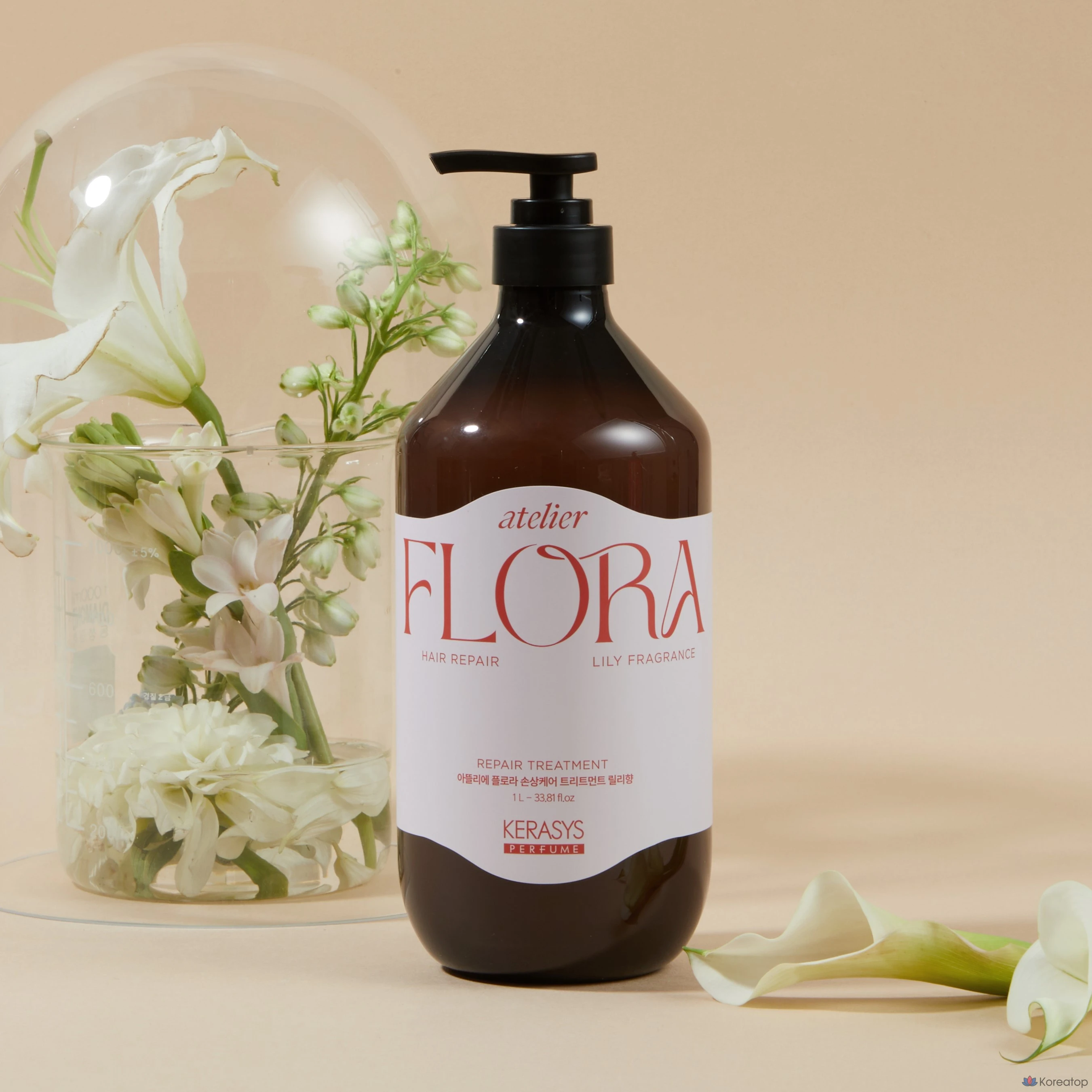 Парфюмерная композиция KeraSys Perfume Atelier Flora Damage Care Fresh Flower Treatment с ароматом лилии, 1 шт., 1 л.