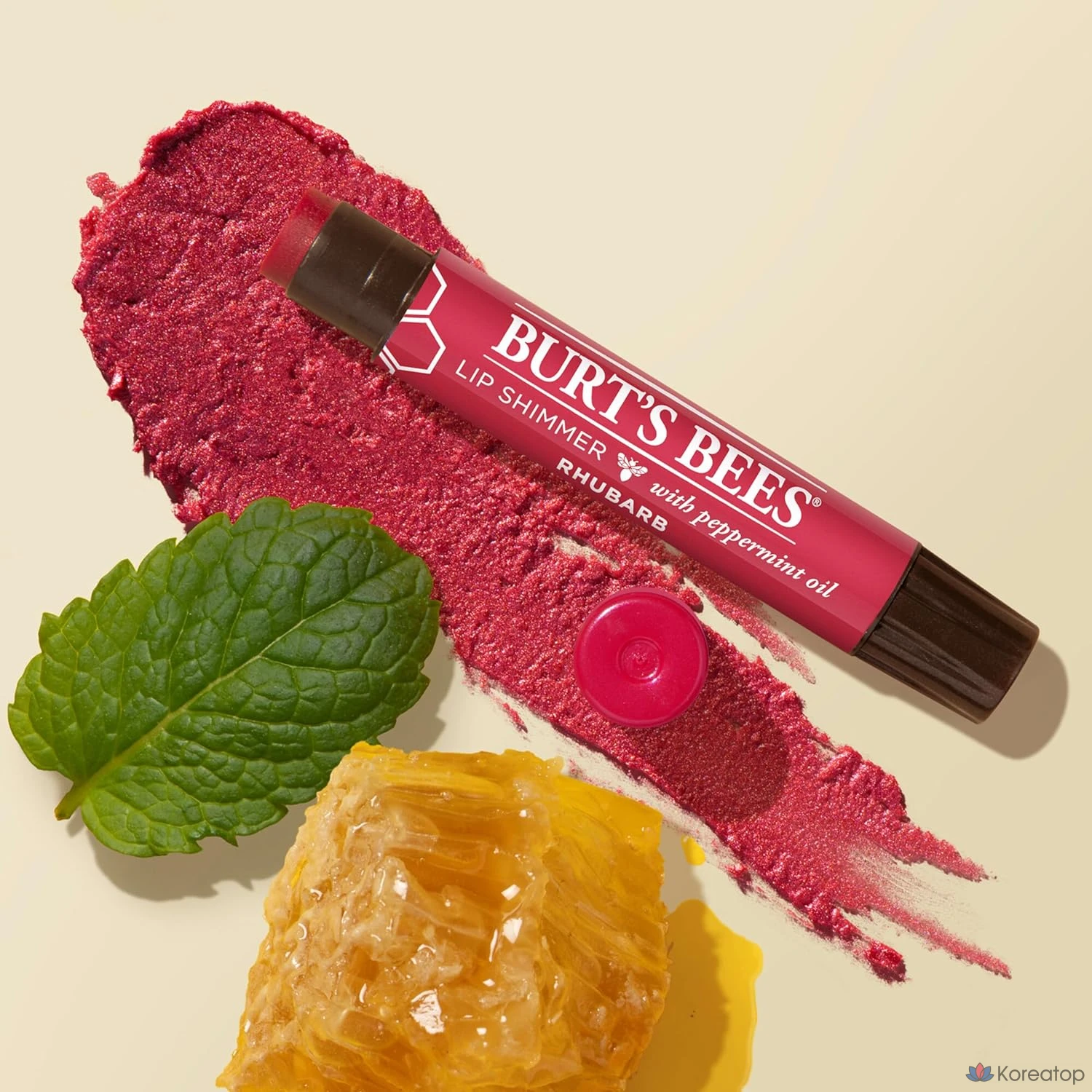 Блеск для губ Burt's Bees, 1 шт., цвет ревень.