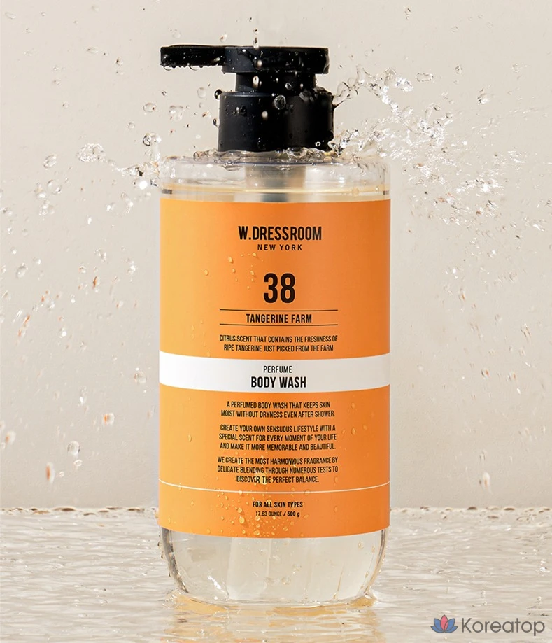 Гель для душа W.Dressroom Perfume Body Wash 38 Tangerine Palm, 500 г, 1 шт.