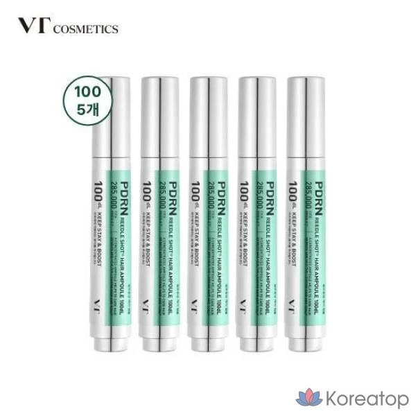 VT PDRN Riddle Shot Scalp Ampoule 100dL, 5 флаконов, 1 мл, 1 шт.