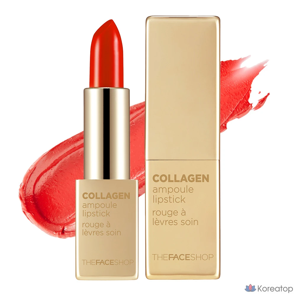 Помада-ампула с коллагеном от The Face Shop, оттенок 11 India Red, 3,5 г, 1 шт.