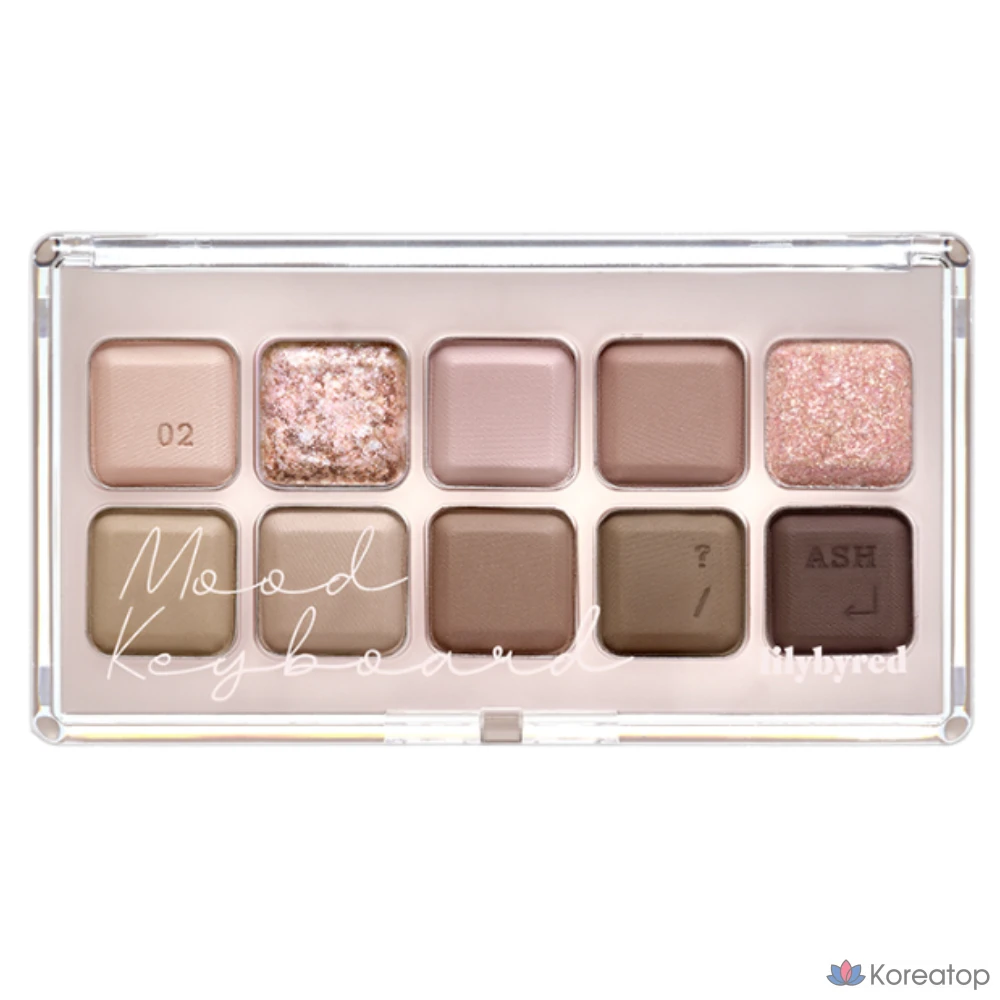 Палетка теней для век Lilybyred Mood Keyboard Eye Palette 10,5 г, оттенок 02 Mauve, 1 шт.