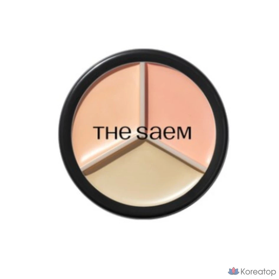 Консилер The Saem Cover Perfection Triple Pot, 13,1 г, 1 шт., оттенок 03 Correct Up Beige