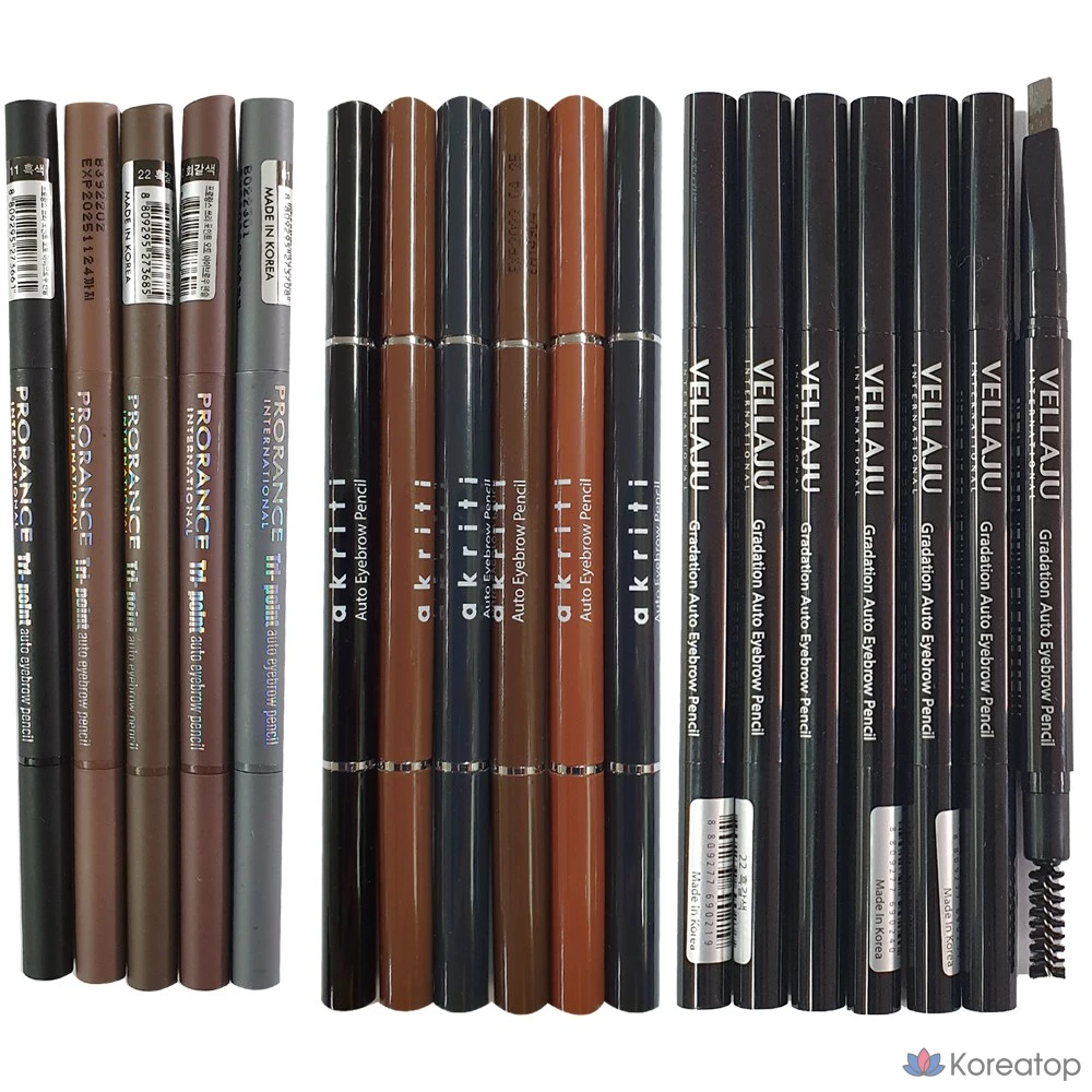 Автоматический карандаш для бровей Prorance, трехточечный, акриловый, градиентный, № 11, черный, 1 шт.