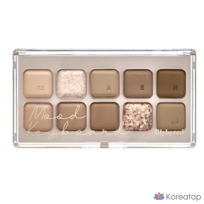 Палетка теней для век Lilybyred Mood Keyboard Eye Palette, 03 Your Favorite Ash Olym, 1 шт.