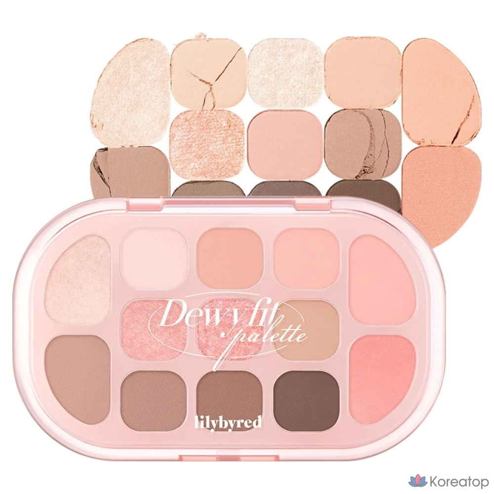 Палетка теней Lilybyred Dewy Fit, оттенок 01 Peach Cream, 1 шт.