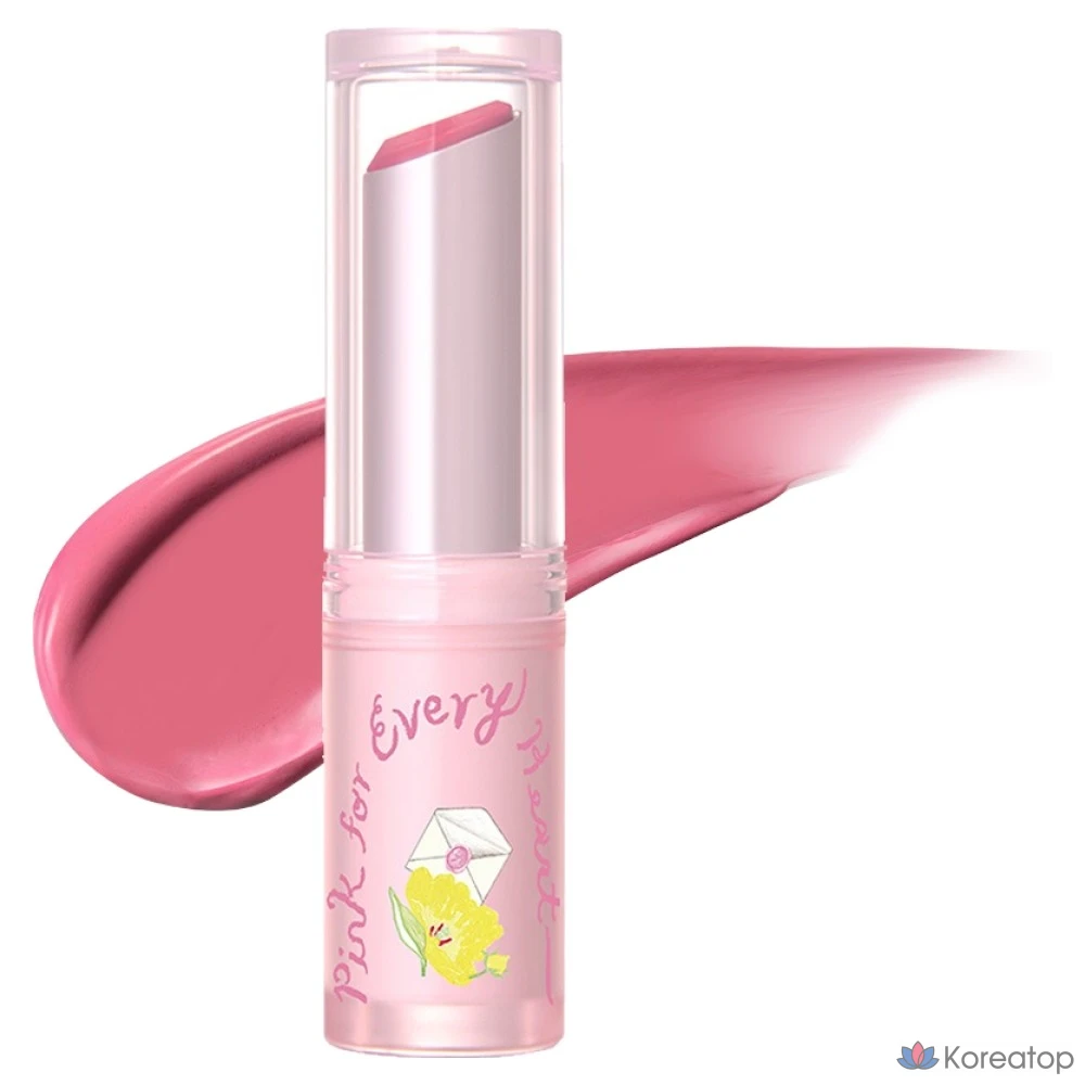 Бальзам для губ AGE 20S Careglow Lip Balm Pink For Every Heart Edition, оттенок 1 Everywhere, 3.5 г, 1 шт.
