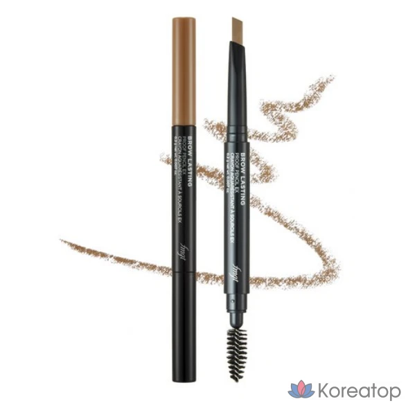 Карандаш для бровей The Face Shop Brow Lasting Proof Auto Pencil EX, 0.2g, светло-коричневый цвет, 1 шт.