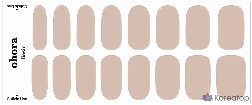 Набор для ухода Ohora Gel Strip Nail 30-piece Set, Nudist, 30 шт.