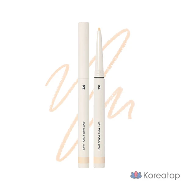 Карандаш-подводка для глаз 3CE Soft Mute Pencil Liner, 7 оттенков, 1 шт., цвет: молочно-бежевый (Milk Nude), 1 шт.
