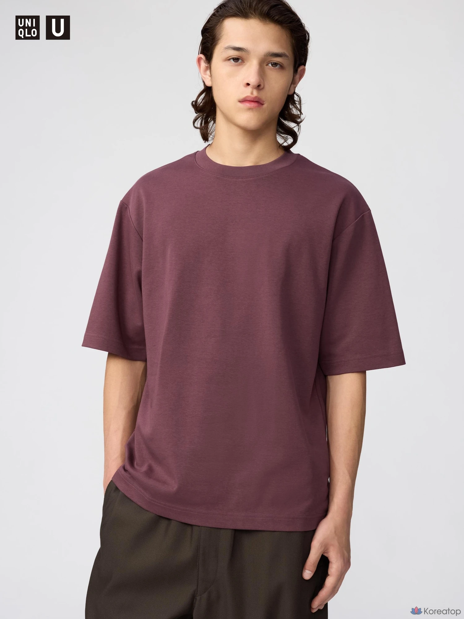 Футболка Uniqlo AIRism Cotton Oversized Crew Neck T-Shirt (5/10 рукава)