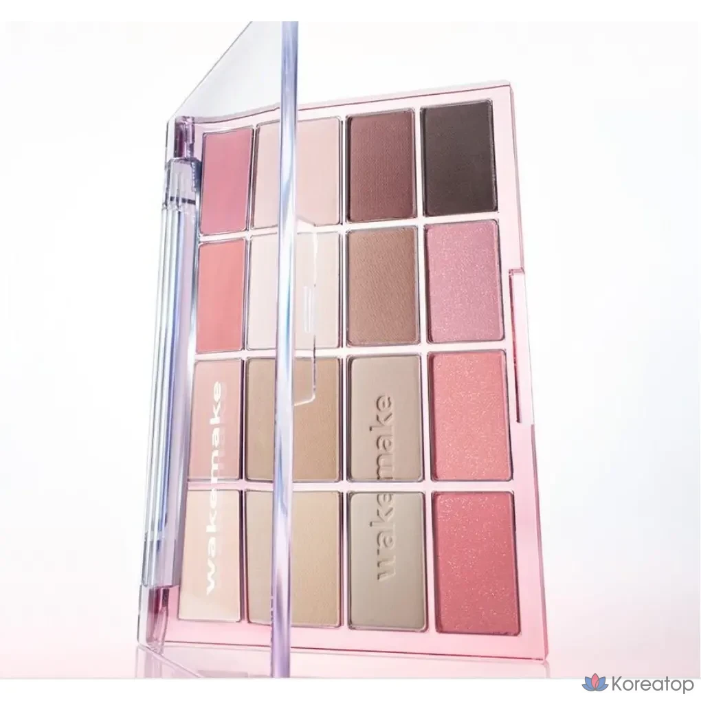 Палетка теней для век WAKEMAKE Soft Blurring Eye Palette, 16 оттенков, № 02 Vitality Blurring, 1 шт.