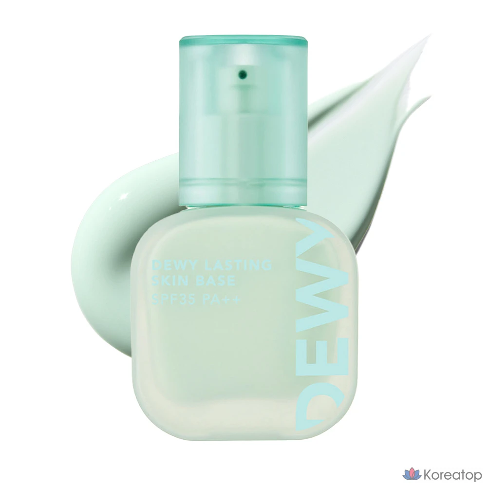 Тональная основа под макияж The Face Shop Dewy Lasting Skin Base, 35 мл, мятный оттенок, 1 шт.