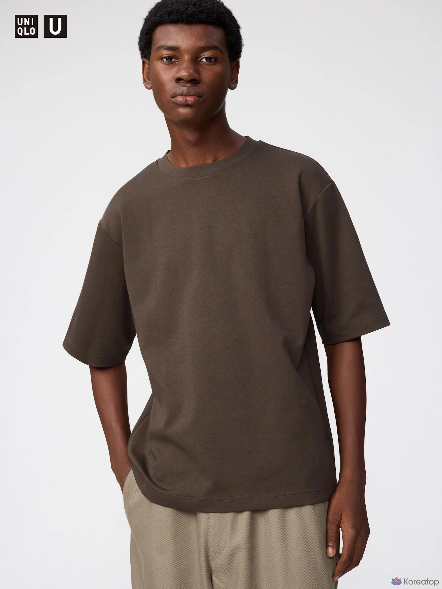 Футболка Uniqlo AIRism Cotton Oversized Crew Neck T-Shirt (5/10 рукава)