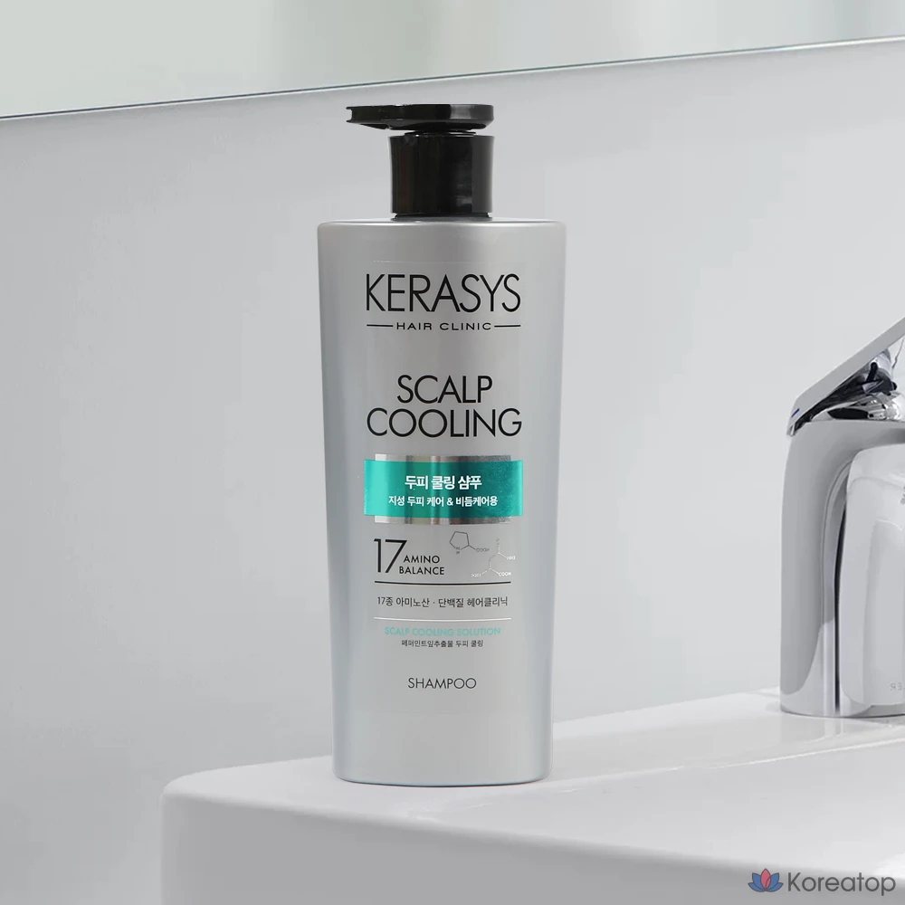 Охлаждающий протеиновый шампунь для кожи головы KeraSys, 600 мл, 1 шт.