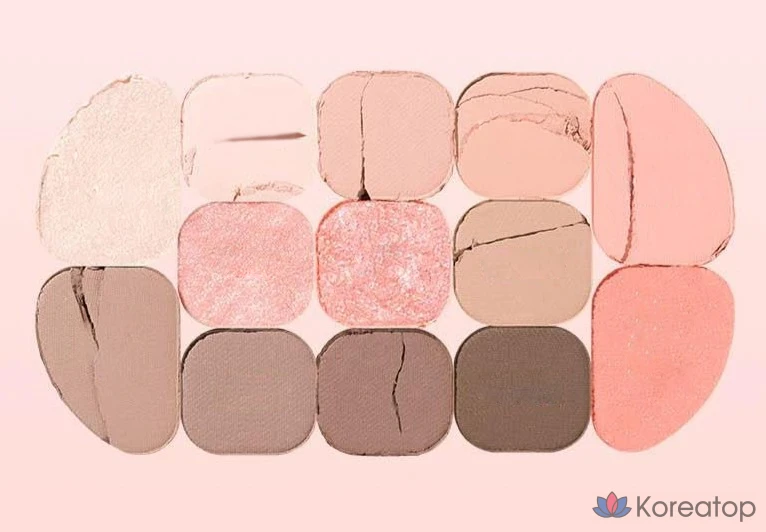 Палетка теней Lilybyred Dewy Fit, оттенок 01 Peach Cream, 1 шт., фото 4