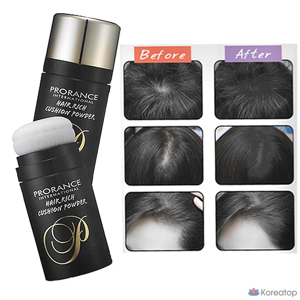 Bonita Prorance All-in-One Black Hair Rich Cushion Powder, Gray Hair Cover, Empty Hair Cover, Black Brown, 1 шт.