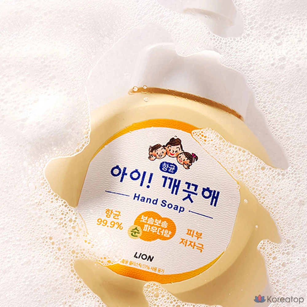 Антибактериальное пенное мыло для рук Lion, аромат чистой пушистой пудры, 490 мл, 1 шт., фото 3