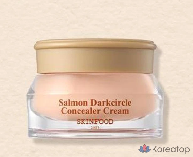 Крем-консилер Skinfood Salmon Dark Circle Concealer Cream, 10 г, 1 шт., № 2, оттенок Salmon Beige, фото 3
