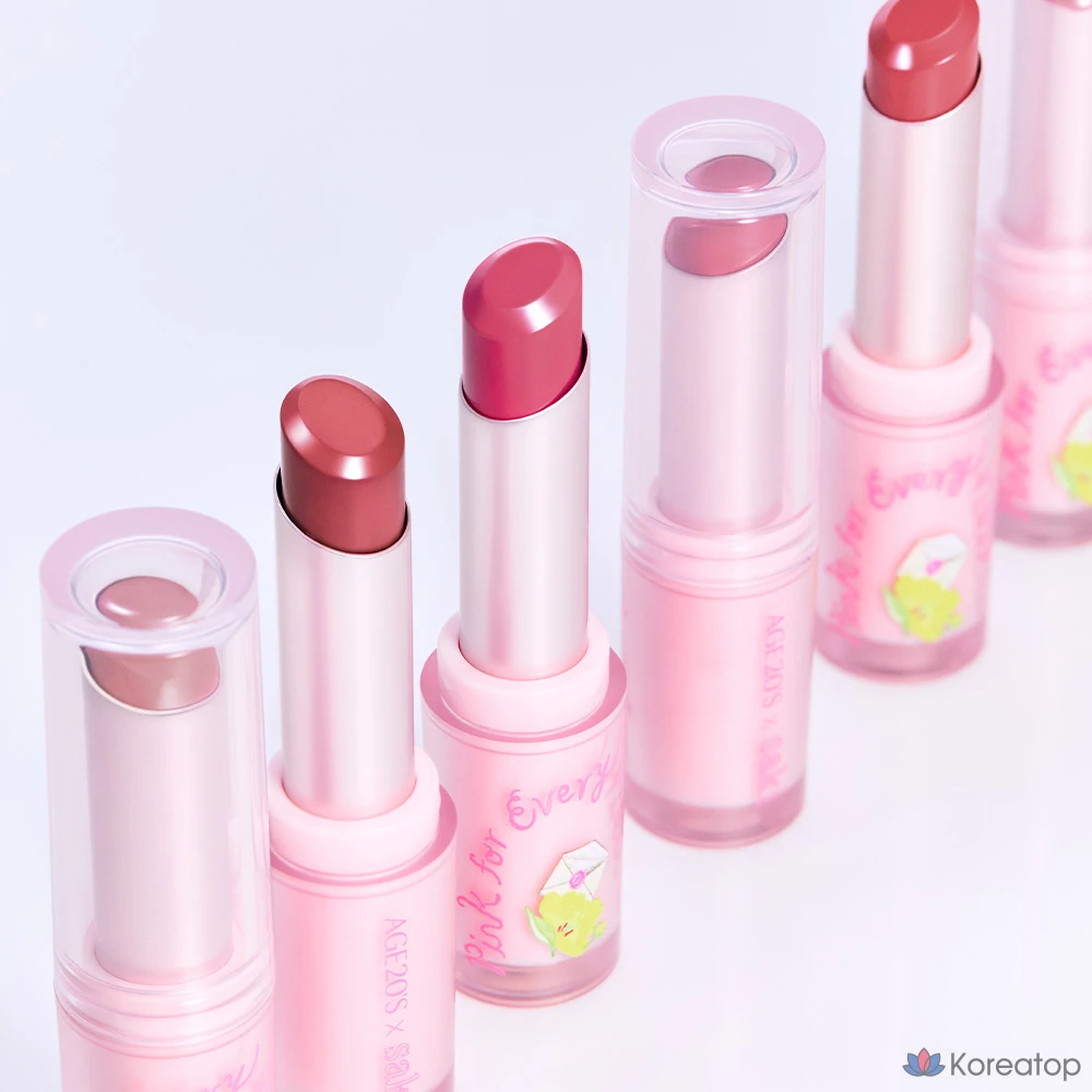 Бальзам для губ AGE 20S Careglow Lip Balm Pink For Every Heart Edition, оттенок 1 Everywhere, 3.5 г, 1 шт.