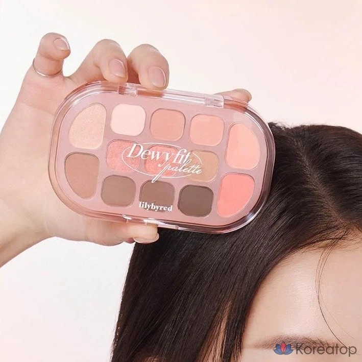 Палетка теней Lilybyred Dewy Fit, оттенок 01 Peach Cream, 1 шт., фото 6