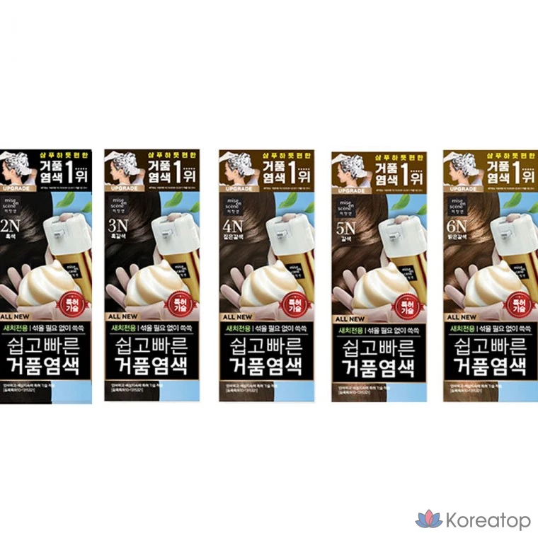 Пена для окрашивания волос Mise en Scene, цвет 5N коричневый, 40 г, 1 шт.