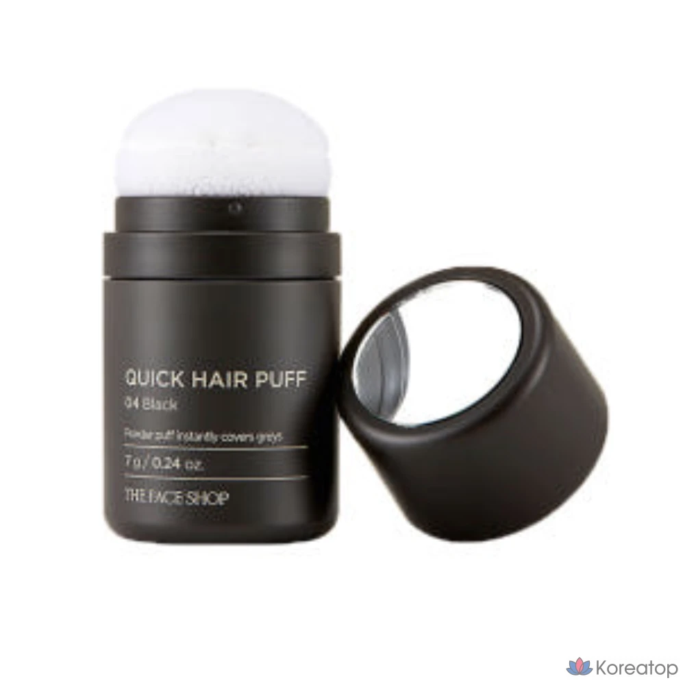 Тени для век The Face Shop Quick Hair Puff Shadow, 7 г, 04 ЧЕРНЫЙ, 1 шт.