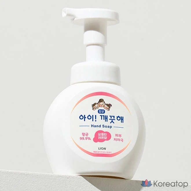 Антибактериальное пенное мыло для рук Lion, аромат чистой пушистой пудры, 490 мл, 1 шт., фото 6