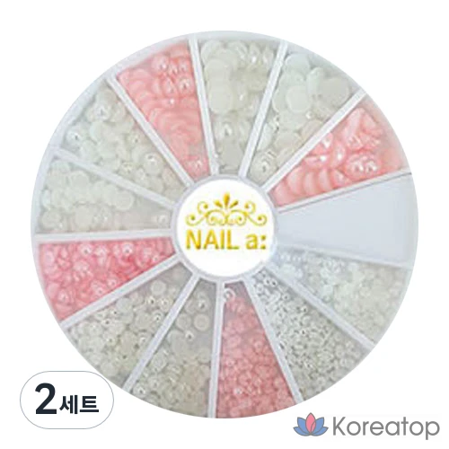 Набор декоративных камней для ногтей Nail Room, 006, жемчужно-розовый, 2 комплекта.