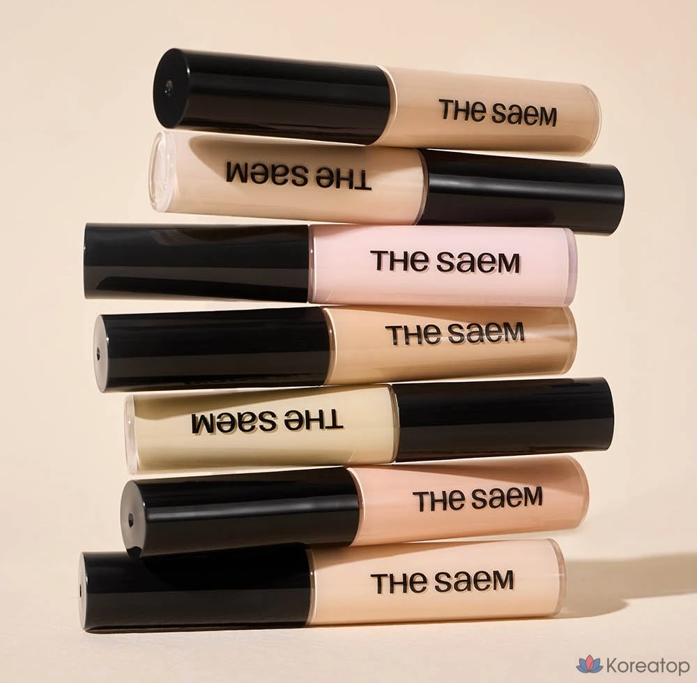 Консилер The Saem Cover Perfection Tip, 6,5 г, 1 шт., прозрачно-бежевый., фото 3