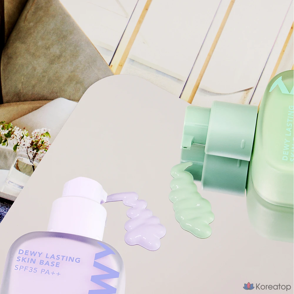 Тональная основа под макияж The Face Shop Dewy Lasting Skin Base, 35 мл, мятный оттенок, 1 шт., фото 6