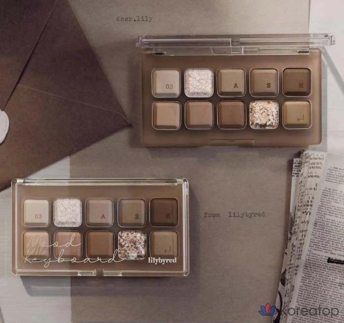 Палетка теней для век Lilybyred Mood Keyboard Eye Palette, 03 Your Favorite Ash Olym, 1 шт., фото 8