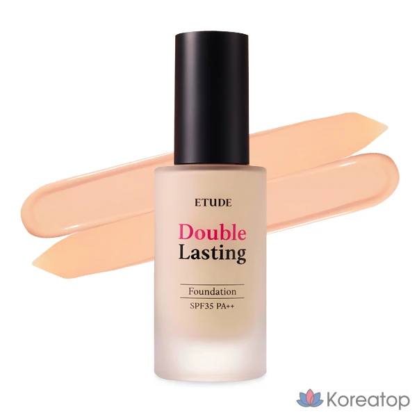 Жидкая тональная основа Etude House Double Lasting Liquid Foundation, 30 г, 1 шт., оттенок «Светлая ваниль».