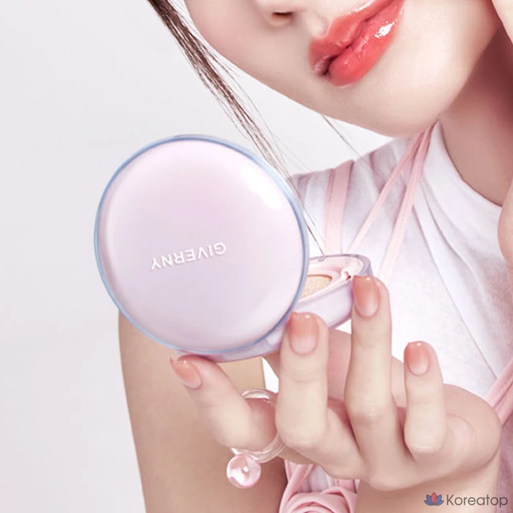 Тональный крем Giverny Dewy Glassy Cushion Foundation (основной продукт + сменный блок), 13 г, оттенок 23NW Medium Beige, 1 шт., фото 3