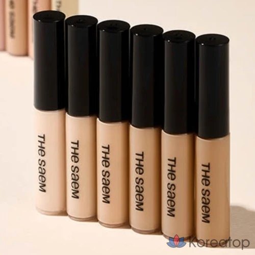 Консилер The Saem Cover Perfection Tip, 6,5 г, 1 шт., прозрачно-бежевый., фото 4