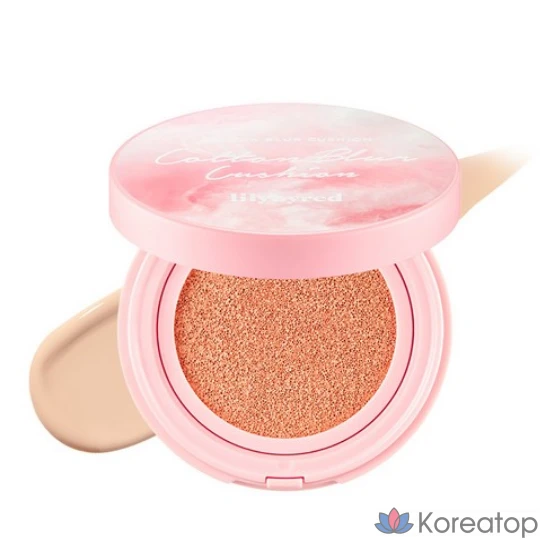 Тональный крем-кушон Lilybyred Cotton Blur 15 г, 19 г, чистый хлопок (Pure Cotton), 1 шт.