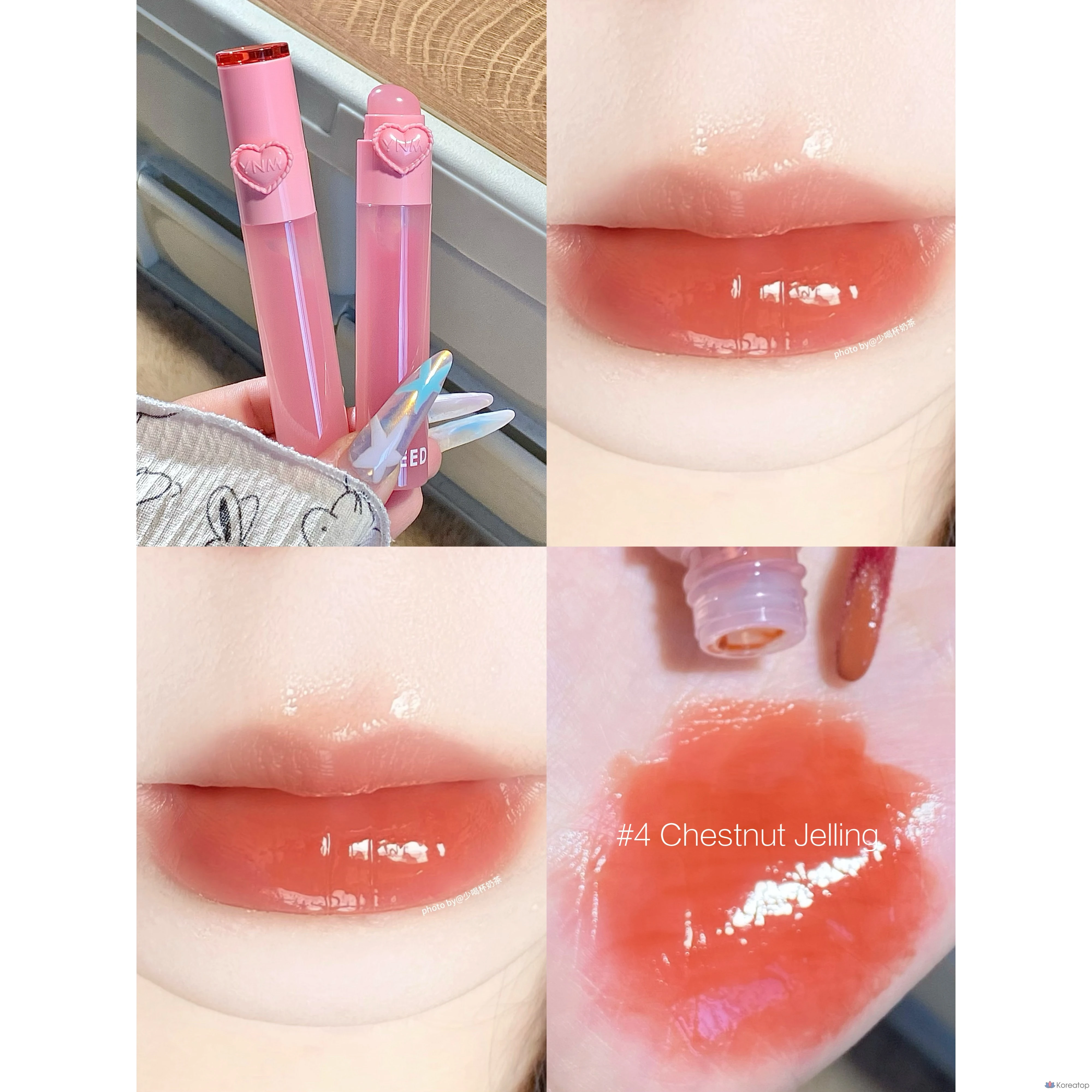 YNM Heart Gelling Tint (со встроенной силиконовой кисточкой), 04 Bonny Balm Gelling, 2,6 г, 1 шт., фото 4