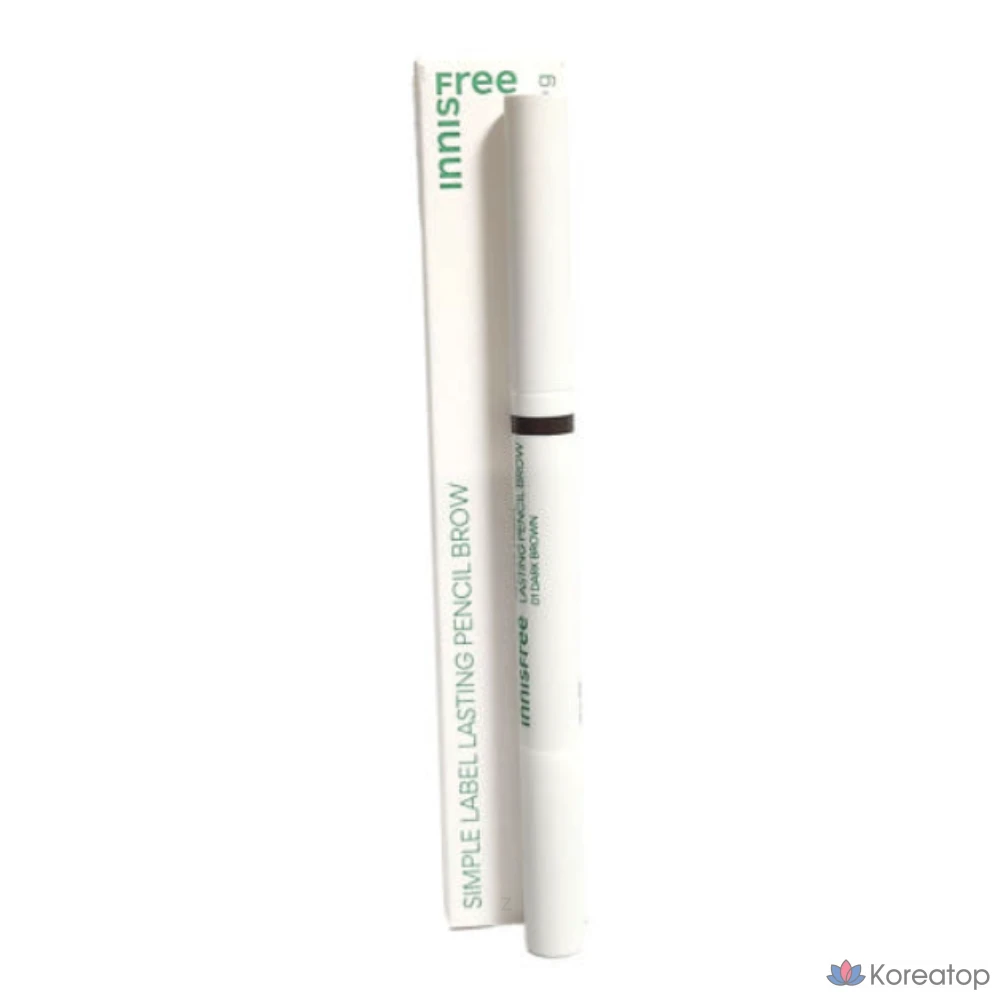 Карандаш для бровей Innisfree Simple Label Lasting Pencil Brow, 0,15 г, оттенок 03 (светло-коричневый), 1 шт.