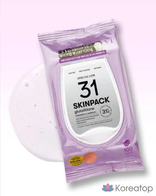 Набор для ухода за кожей VT Cosmetics Luminous 31° Skin Pack, 1 упаковка, 100 листов.