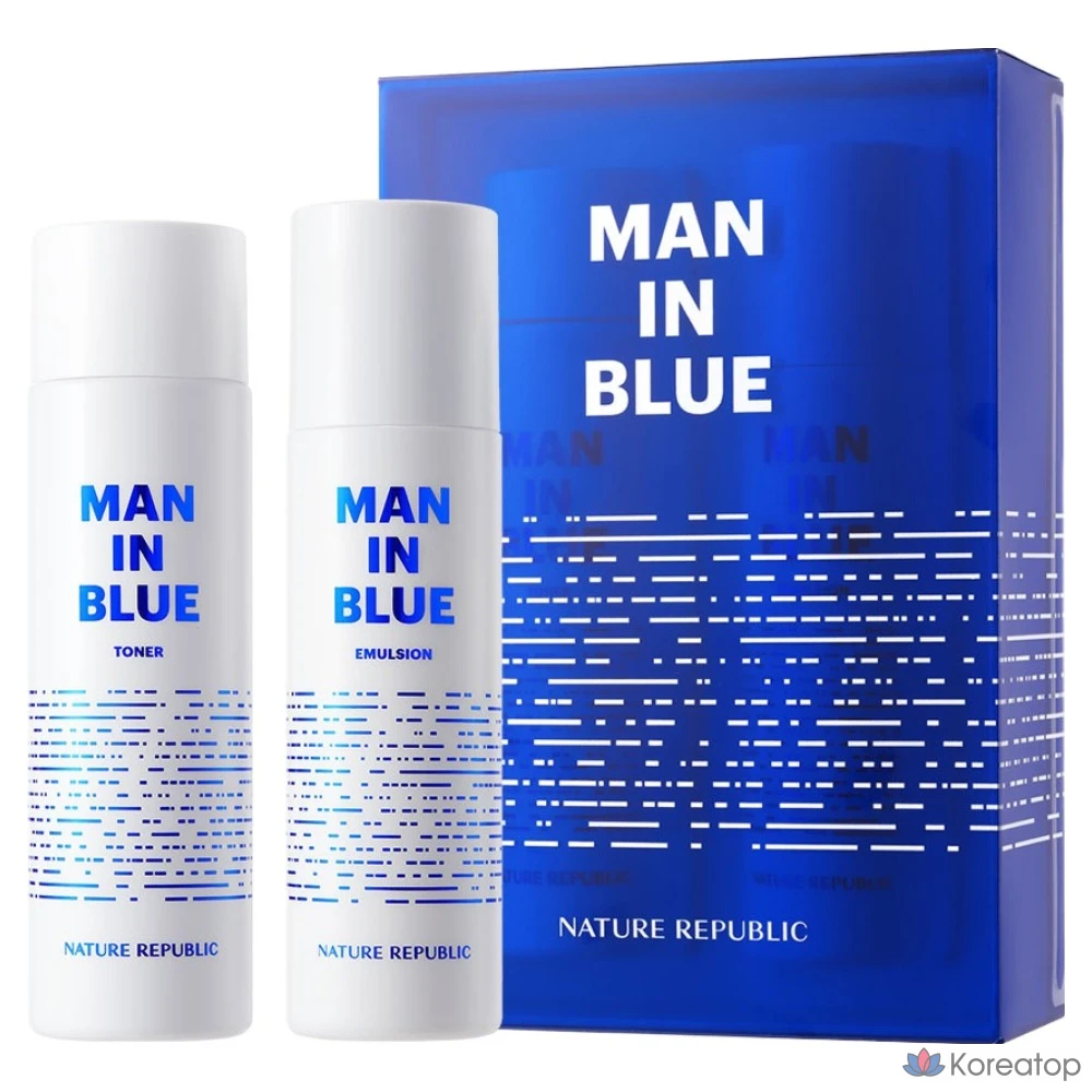 Набор косметики Nature Republic Men in Blue, 2 предмета, 1 комплект.