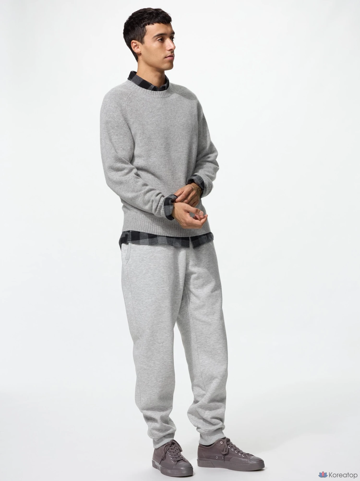 Спортивные брюки Uniqlo Warm Boa Sweatpants, длина штанины 70-76 см