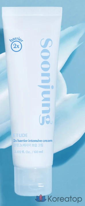 Увлажняющий крем Etude House Soonjung 2x Barrier, 60 мл, 1 шт.