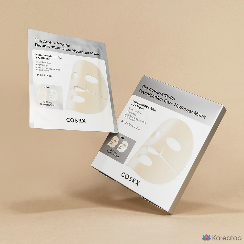 Гидрогелевые маски COSRX с альфа-арбутином для ухода за кожей при пигментных пятнах, 3 шт., упаковка 5 шт., фото 2