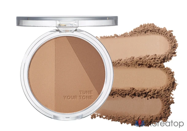 Набор кистей и тонировочных теней Holika Holika Tone Tuning Shading + Brush Set, 02 Warm Ground, 1 шт., фото 2