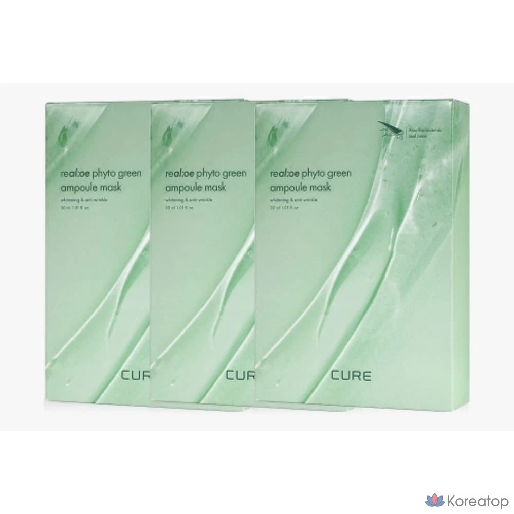 Маска-ампула KIM JEONG MOON Aloe La Sense Loe Cure Realoe Phyto Green, 30 штук, 1 упаковка